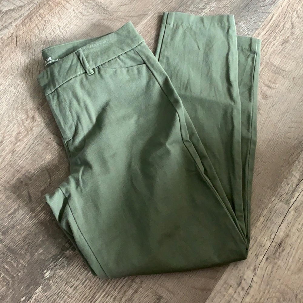 Army green pixie pants